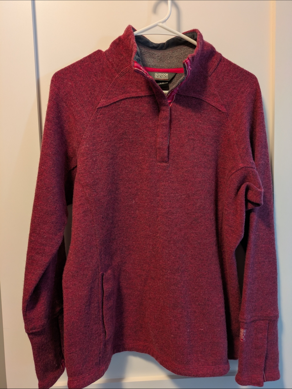 Outdoor Research Half-Zip Pullover - Heathered Burgundy
